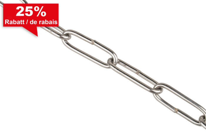 Rundstahlkette INOX A2 C-Glieder