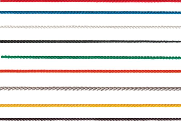 Fils tressés en « bétélon » PP, tressage à 8 brins